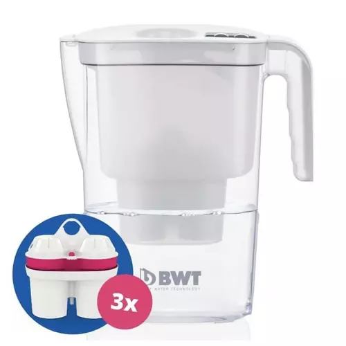 BWT Vida manuális vízszűrő kancsó szett, fehér (1 db 2,6 literes kancsó + 3 db  szűrő)